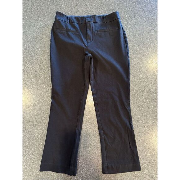 Maeve Anthropologie Black Ankle‎ Flare Pants Casual Size 8 - Picture 1 of 3